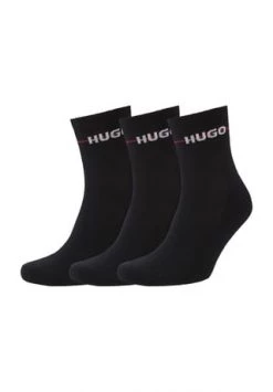 HUGO Kurzsocken, 3er-Pack, Logo-Print, Für Herren 001 BLACK