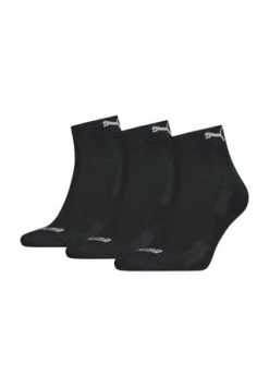 PUMA® Sneakersocken, 3er-Pack, Logo, Frottee-Sohle 001 BLACK