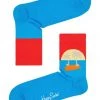 Happy Socks® Kurzsocken "Meet Me At Sunset", Insel-Motiv, Color Blocking 6300 MEDIUM BLUE