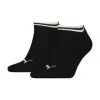 PUMA® Sneakersocken, 2er-Pack, Logo, Gestreiftes Bündchen, Unisex Schwarz