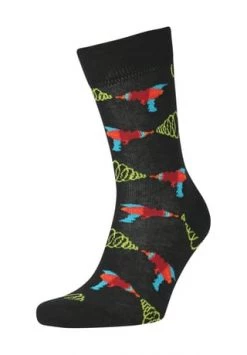Happy Socks® Kurzsocken "Lazer Quest", Baumwollmix, Print 9000 BLACK