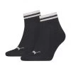 PUMA® Heritage Kurzsocken, Logo, Baumwollmix, 2er-Pack Schwarz
