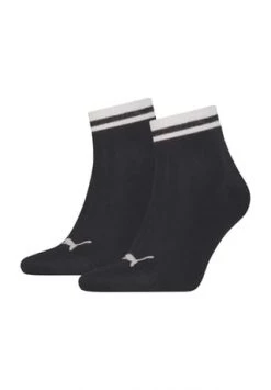 PUMA® Heritage Kurzsocken, Logo, Baumwollmix, 2er-Pack Schwarz