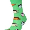 Happy Socks® Socken "My Cup Of Tea", Baumwollmix, Allover-Print 7300 GREEN