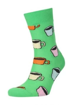 Happy Socks® Socken "My Cup Of Tea", Baumwollmix, Allover-Print 7300 GREEN