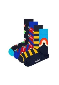 Happy Socks® 4 Paar Socken Navy Geschenk Box Mehrfarbig