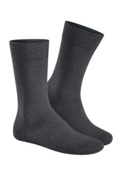 Hudson Socken "Relax Cotton", Komfortbund, Verstärkte Belastungszonen, Für Herren 0550 GRAU MELIERT