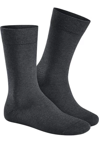 Hudson 1 Paar Herren Socken, Relax Cotton Strumpf, Ohne Gummifäden, Einfarbig Grau 2 Hudson 1 Paar Herren Socken, Relax Cotton Strumpf, Ohne Gummifäden, Einfarbig Grau – Bild 2
