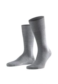 FALKE Herren Socken - Airport, Kurzstrumpf, Freizeit- Und Business-Socken, Unifarben Grau