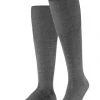 FALKE Airport Kniestrümpfe, Merinowolle, Für Herren 3070 GRAU MEL.