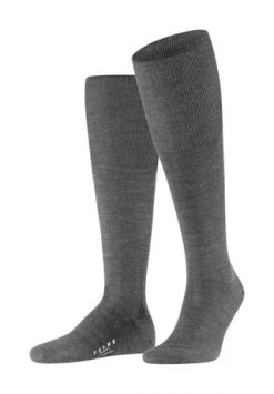 FALKE Airport Kniestrümpfe, Merinowolle, Für Herren 3070 GRAU MEL.