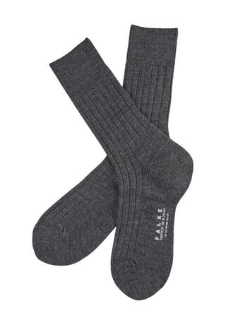FALKE Teppich Im Schuh Socken, Merinowolle, Für Herren 3080 ANTHRA MEL 5 FALKE Teppich Im Schuh Socken, Merinowolle, Für Herren 3080 ANTHRA MEL – Bild 5
