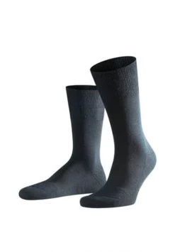 FALKE Herren Socken - Airport Plus, Kurzstrumpf, Freizeit- Und Business-Socken, Unifarben Schwarz