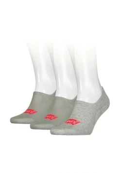 Levi's® Füßlinge, 3er-Pack, Anti-Slip, Logo-Print 004 MIDDLE GREY MELANGE