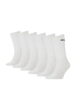 PUMA® Socken, 6er-Pack, Logoprint, Für Damen Und Herren 002 WHITE
