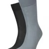 ELBEO Socken, 2er-Pack, Bio-Baumwolle, Für Herren 4173 SCHWARZ/ SALB