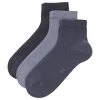 S.Oliver Kurzsocken, 3er-Pack, Uni, Für Damen Und Herren 075 SM.BLUE STONE
