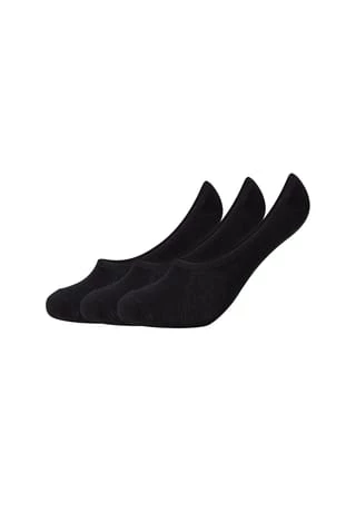 S.Oliver Unisex Füßlinge 3 Paar - Footies, Socken, Unifarben Schwarz 1 S.Oliver Unisex Füßlinge 3 Paar - Footies, Socken, Unifarben Schwarz