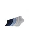 S.Oliver Unisex Socken, 8er Pack - Quarter, Einfarbig Blau/ Grau