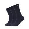 SKECHERS® Unisex Socken 3er Pack - Weicher Baumwollmix, Einfarbig Dunkelblau