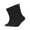 SKECHERS® Unisex Socken 3er Pack - Weicher Baumwollmix, Einfarbig Schwarz