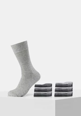 SKECHERS® Socken Basic Im 18er-Pack Mit Weichem Bund Light Grey Melange 2 SKECHERS® Socken Basic Im 18er-Pack Mit Weichem Bund Light Grey Melange – Bild 2