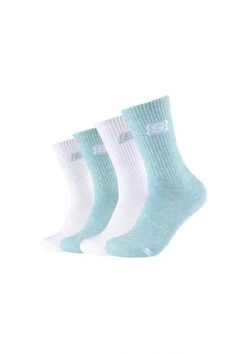 SKECHERS® Tennissocken 4er Pack Cushioned Mit Coolem S-Logo Pastel Turquoise Melange