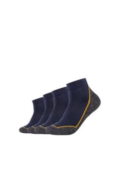 Camano® Kurzsocken 4er-Pack Compression Sport Mit Verstärktem Fersen- Und Zehenbereich Blue