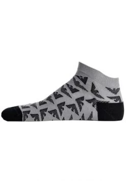 EMPORIO ARMANI Herren Sneakersocken, 2 Paar - Logodruck Schwarz/ Grau -socken-struempfe Verkäufe unnamed file 1489