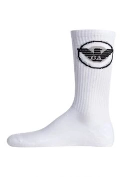 EMPORIO ARMANI Herren Socken, 3er Pack - Kurzsocken, Logo, One Size Weiß -socken-struempfe Verkäufe unnamed file 1499