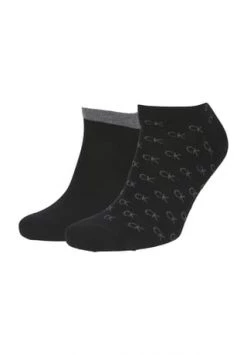 Calvin Klein Sneakersocken, 2er-Pack, Logoprint, Für Herren 001 BLACK