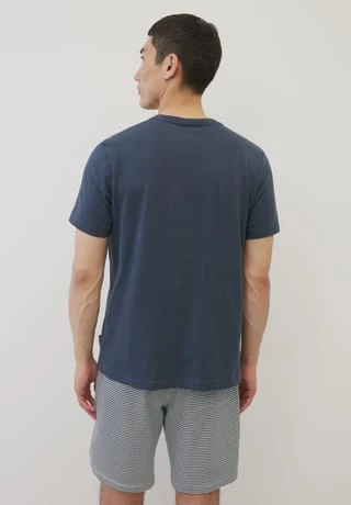 Marc O'Polo Schlafanzug, Kurz, Henley-Ausschnitt, Für Herren 803 DUNKELBLAU 7 Marc O'Polo Schlafanzug, Kurz, Henley-Ausschnitt, Für Herren 803 DUNKELBLAU – Bild 7