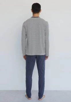 Marc O'Polo Loungeset Schlafanzug, Rundhals, Für Herren 803 DUNKELBLAU -socken-struempfe Verkäufe unnamed file 1584