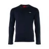 HUGO Herren Longsleeve - DEROL222, Rundhals, Langarm Shirt, Logo-Print, Baumwoll Blau