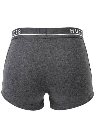BOSS Herren Boxer Shorts, 3er Pack - Trunks, Cotton Stretch, Logo, Einfarbig Grau 5 BOSS Herren Boxer Shorts, 3er Pack - Trunks, Cotton Stretch, Logo, Einfarbig Grau – Bild 5