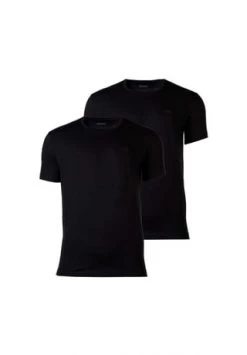 BOSS Herren T-Shirt, 2er Pack - Unterhemd, Halbarm, Rundhals, Cotton, Doppelpack Schwarz