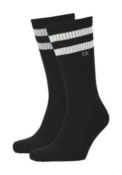 Calvin Klein Socken, 2er-Pack, Streifen, Für Herren 001 BLACK