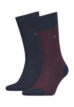 TOMMY HILFIGER Contemporary Socken, Logo-Stickerei, 2er-Pack, Für Herren 002 NAVY/ ROUGE