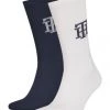 TOMMY HILFIGER Socken, 2er-Pack, Logoprint, Für Herren 002 WHITE