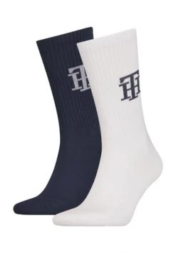 TOMMY HILFIGER Socken, 2er-Pack, Logoprint, Für Herren 002 WHITE
