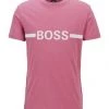 BOSS T-Shirt, Slim Fit, Logoprint, UV-Schutz, Für Herren PIINK
