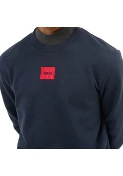 HUGO Herren Sweater, Diragol212 - Sweatshirt, Rundhals, Baumwoll-Terry Dunkelblau -socken-struempfe Verkäufe unnamed file 1848