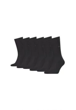 Calvin Klein Herren Socken, 6er Pack - Casual Flat Knit Cotton Carter ECOM Schwarz