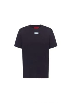 HUGO Herren T-Shirt - DURNED212, Rundhals, 1/2-Arm, Logo-Print, Baumwoll Blau