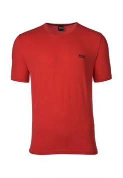 BOSS Herren T-Shirt Kurzarm - Mix & Match, Rundhals, Kleines Logo Hellrot