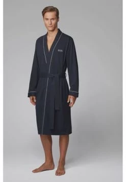 BOSS Bademantel, Logo-Print, Knielang, Für Herren 413 NAVY -socken-struempfe Verkäufe unnamed file 1886