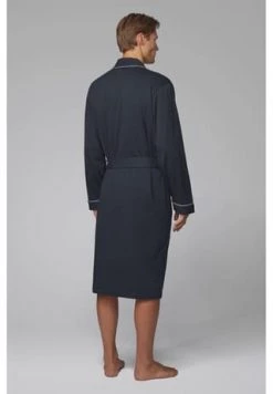 BOSS Bademantel, Logo-Print, Knielang, Für Herren 413 NAVY -socken-struempfe Verkäufe unnamed file 1888