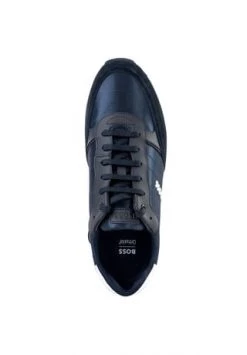 BOSS Herren Sneaker Low - Parkour-L Runn Nymx, Turnschuh, Freizeit, Echt Leder Marine -socken-struempfe Verkäufe unnamed file 1907
