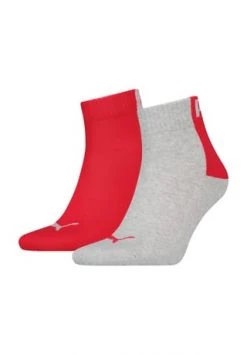 PUMA® Everyday Socken, 2er-Pack, Logoprint, Für Herren 002 GREY/ RED CO
