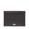 LACOSTE Herren Kreditkartenhülle, Echtes Leder - Credit Card Holder Braun